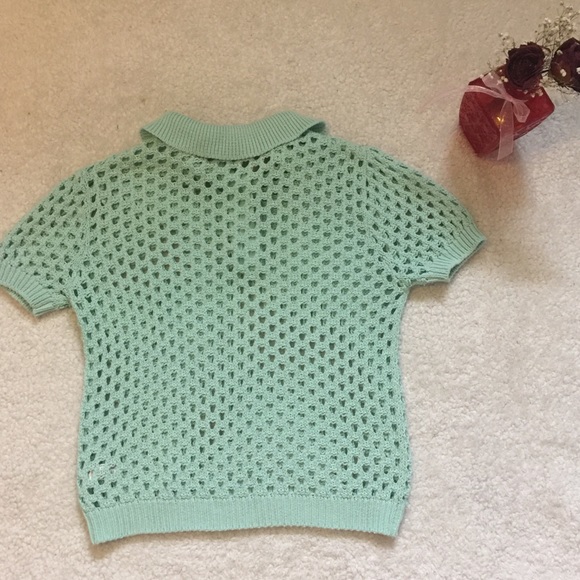 American apparel knit sweater mint green sz small - Picture 4 of 6